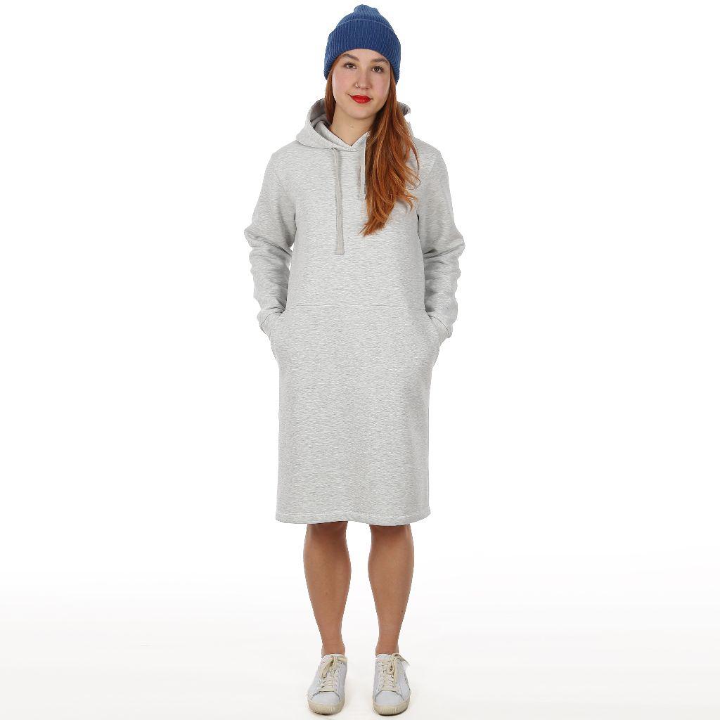 Papierschnittmuster Sweatkleid mit Kapuze Frau Sadie XS-XXL